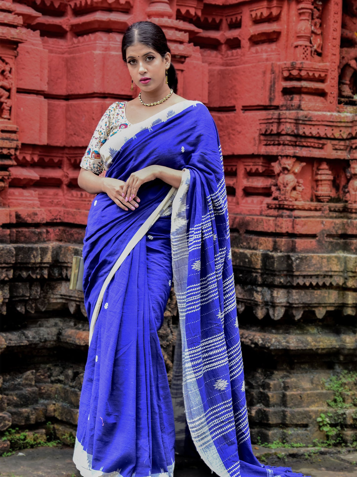 Royal Blue Handloom Kotpad Saree
