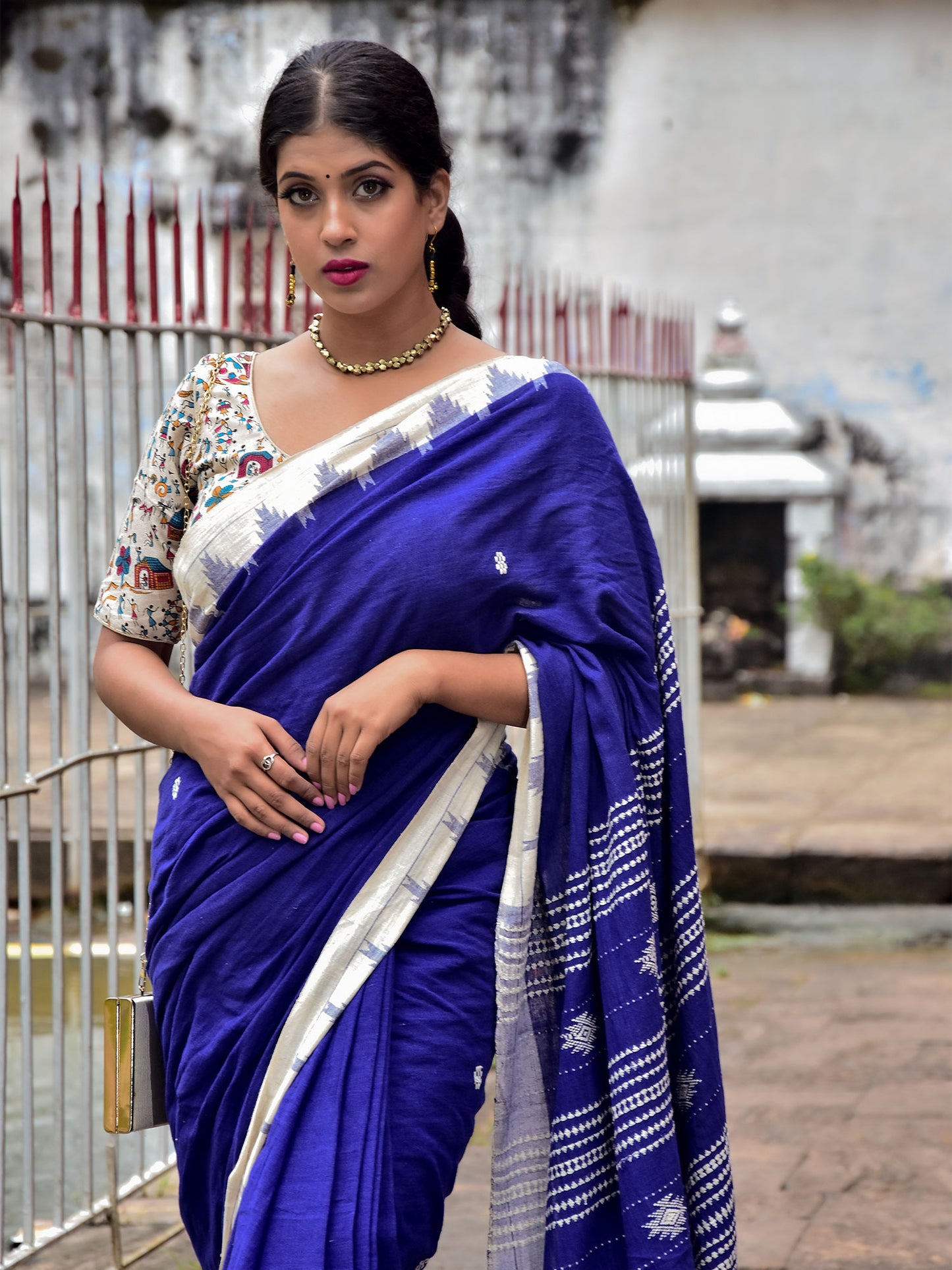 Royal Blue Handloom Kotpad Saree