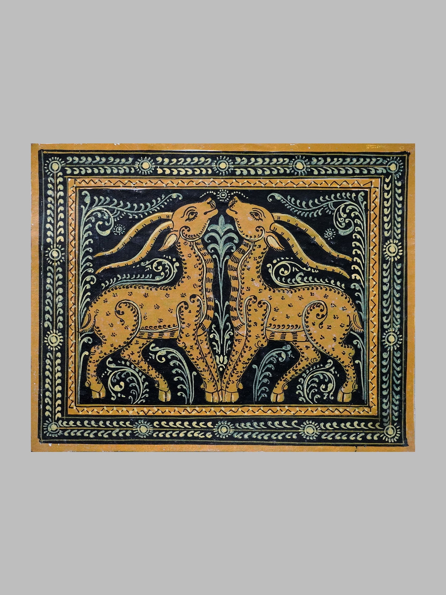 Pattachitra on Hand Made Canvas (Hiran)
