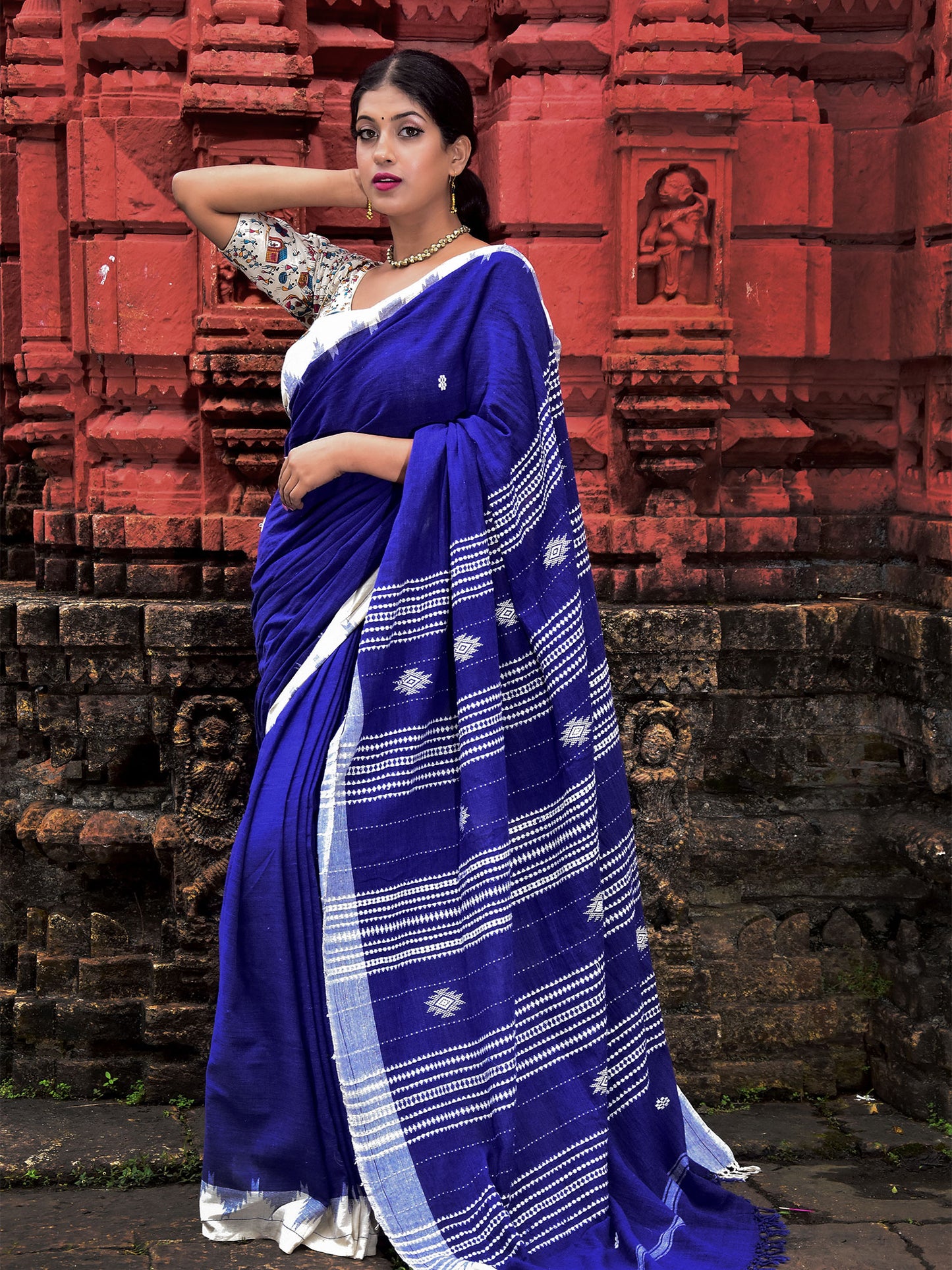 Royal Blue Handloom Kotpad Saree