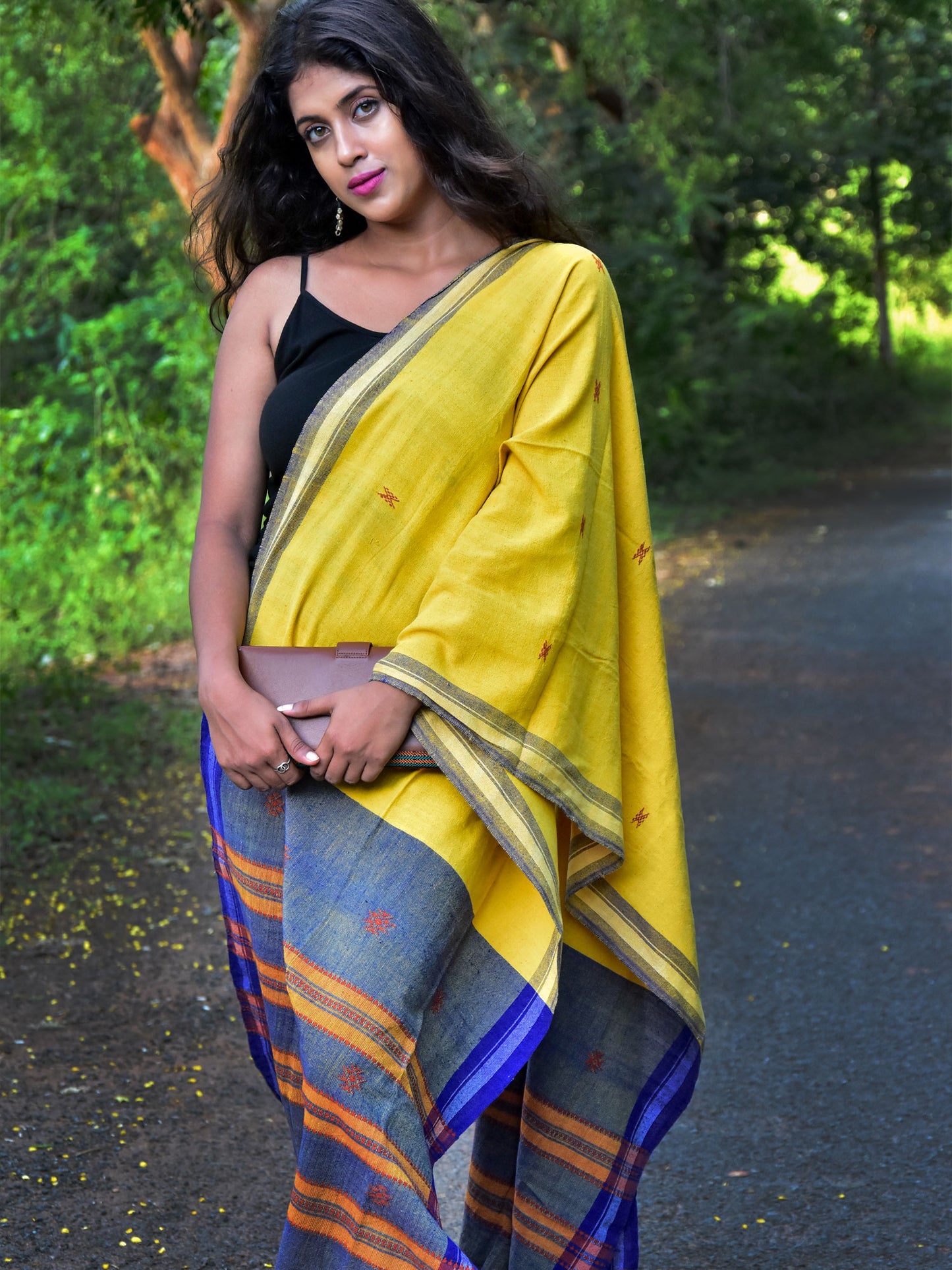 Yellow Handwoven Kotpad Dupatta