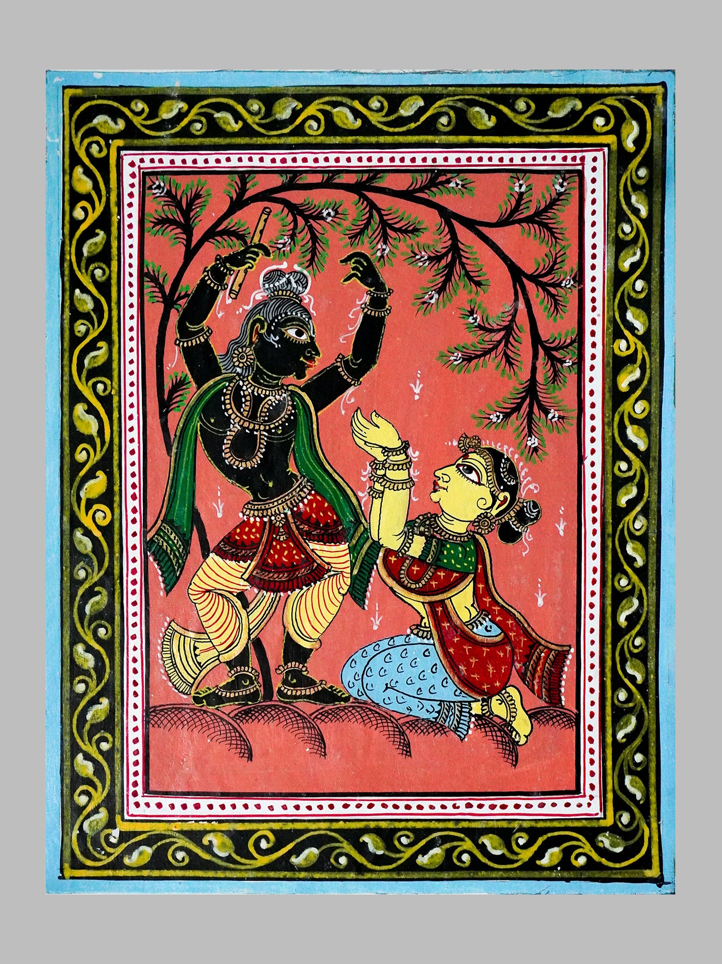 Pattachitra on Hand Made Canvas (Gopi Krishna)