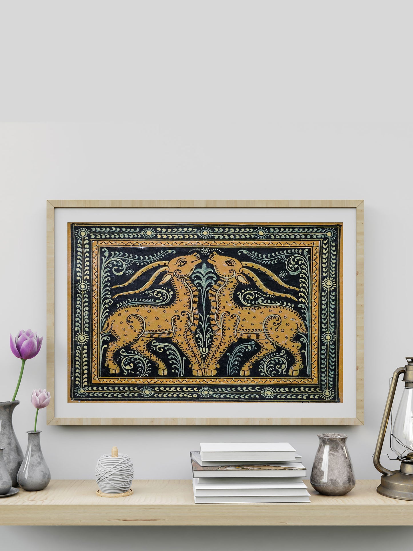 Pattachitra on Hand Made Canvas (Hiran)