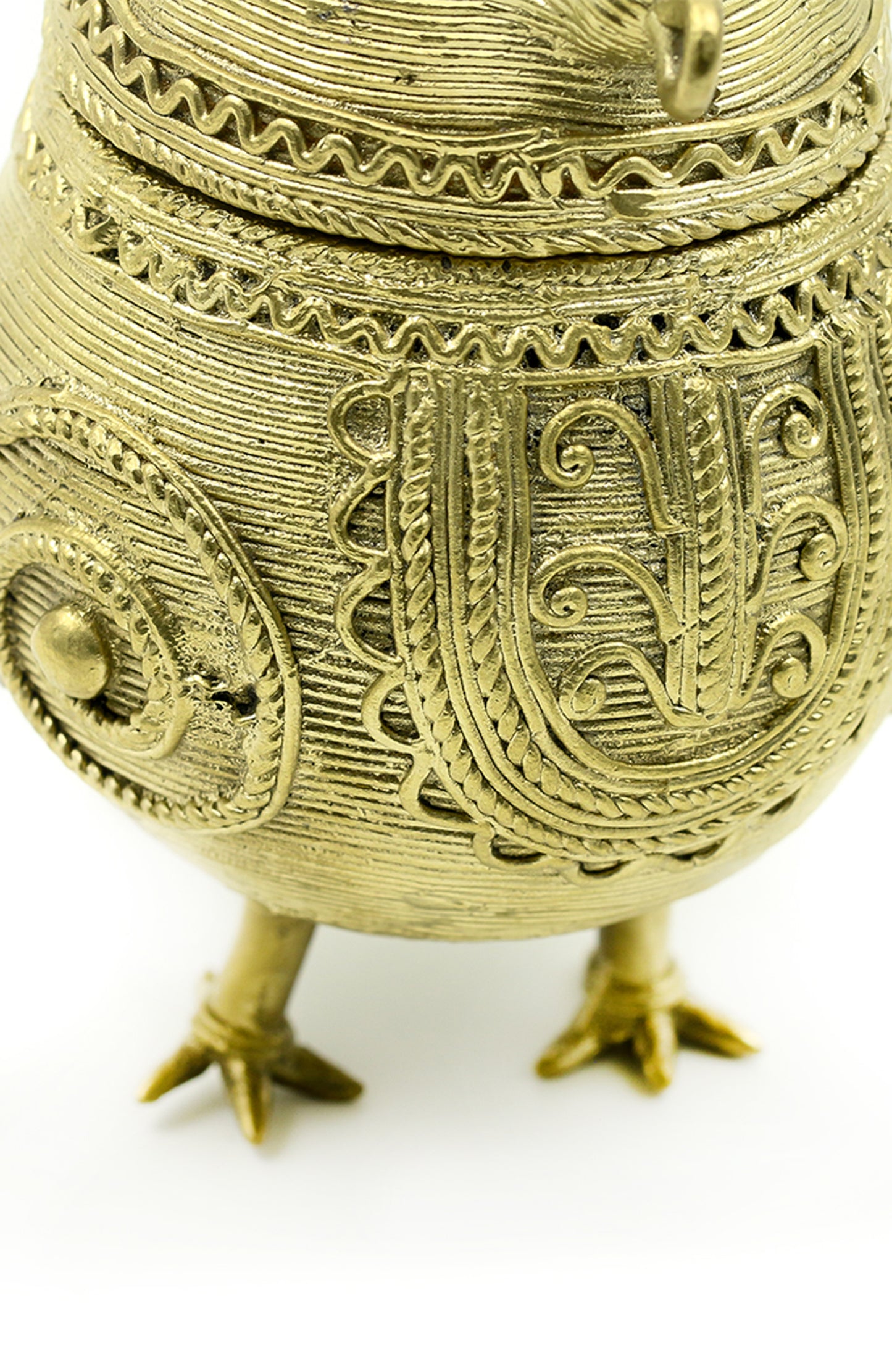 Handcrafted Dokra Owl-Shaped Jewellery Box