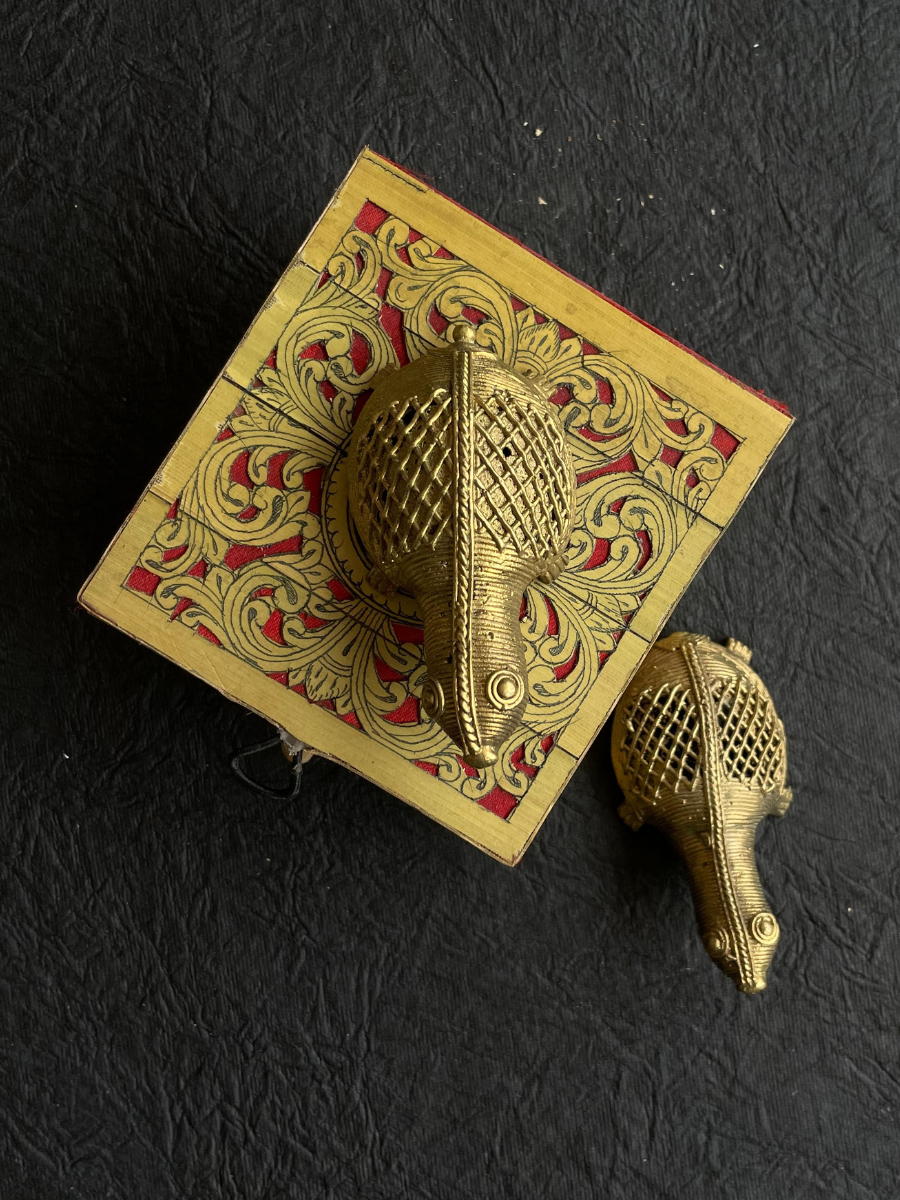 Handcrafted Dokra Tortoise Pair With Handcrafted Box