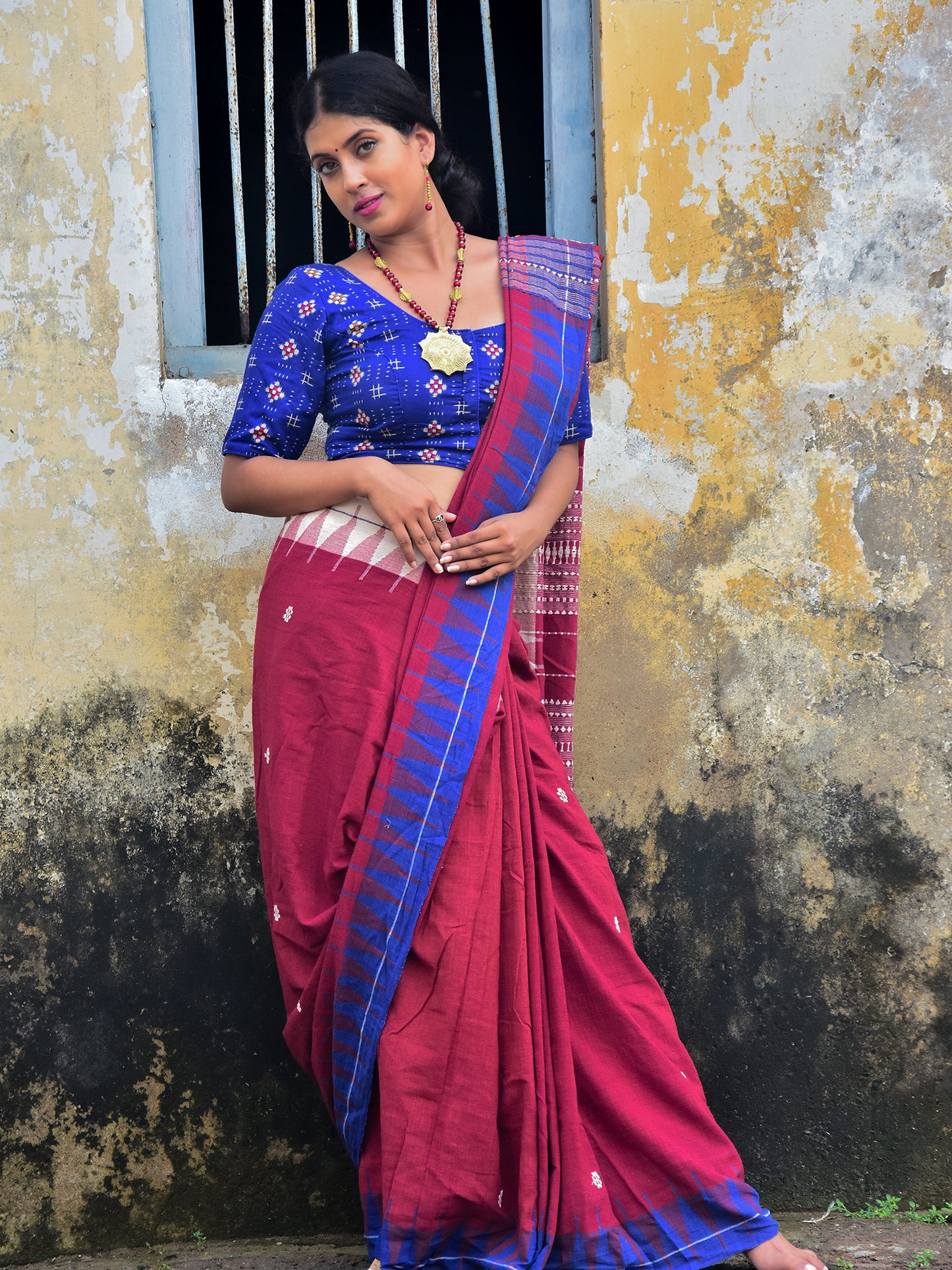 Rich Maroon Handloom Kotpad Saree